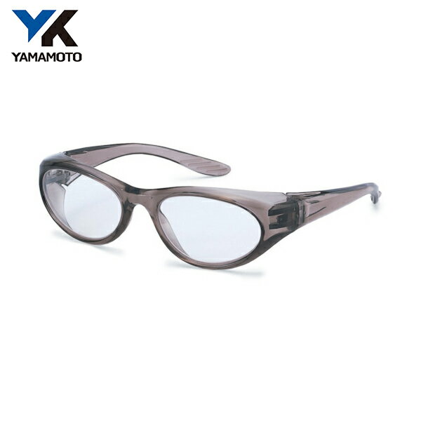 YAMAMOTO(山本光学) 二眼型保護メガネ(フレームタイプ) レンズ色：クリア テンプルカラー：クリアブラウン (1個) 品番：YS-380