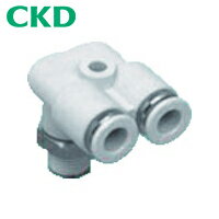 CKD チューブ継手 ニュージョイントステンレスタイプ(FY形R付) 適合チューブ外径6mm 接続口径R3/8 (1個) 品番：ZW-FY6-10-P4