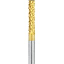ナカニシ チタンコート超硬カッター 円筒型 ダブルカット φ3×14×軸φ3 (1本) 品番:21212