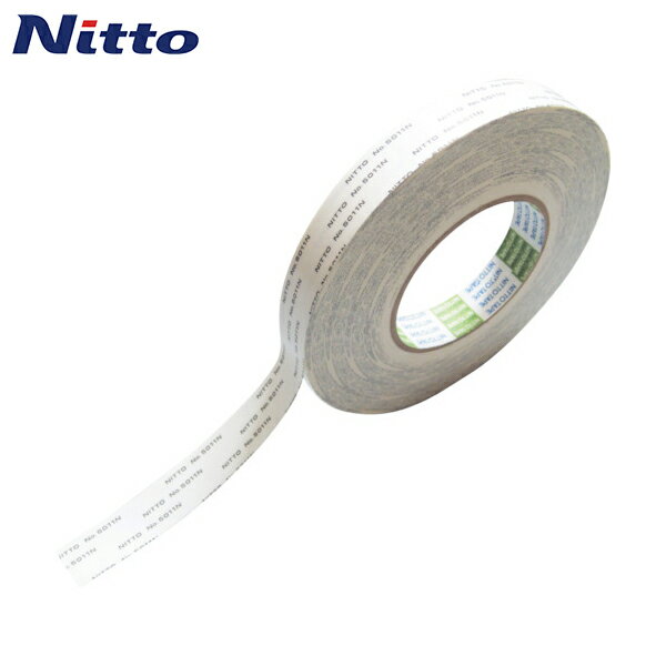 日東電工 工業用 プロ用両面テープ 自動車など内装材の接着 難燃性両面テープ No.5011N 25mm×50m ホワ..