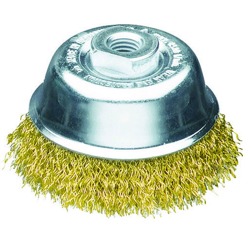 LESSMANN 工業用カップブラシ Φ75 真鍮メッキ 線径0.25 (1個) 品番：423764