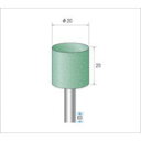 ナカニシ グリーンポリッシャー 10本入 円筒型 φ20×20×軸φ6 WA #320 (1Pk) 品番:47573(4)