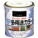 アサヒペン 水性多用途カラー 0.7L ツヤ消し黒 (1缶) 品番:460936
