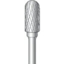 ナカニシ 逆回転用超硬カッター 円筒先丸型 ダブルカット φ6.3×12.7×軸φ3 (1本) 品番:24719