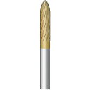 ナカニシ チタンコート超硬カッター 砲弾型 シングルカット φ3×12.7×軸φ3 (1本) 品番:21322