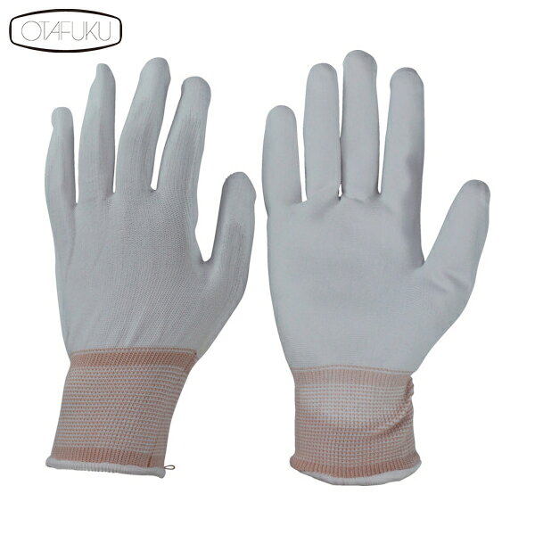 おたふく手袋 作業手袋 ピタハンド L (1双) 品番:215-L 作業用手袋 すべり止め ウレタン 背抜き 手袋