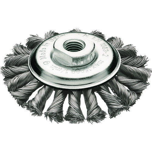 LESSMANN 左右逆ノットべベルブラシ Φ115 高張度鋼線 線径0.5 (1個) 品番：47225WJP