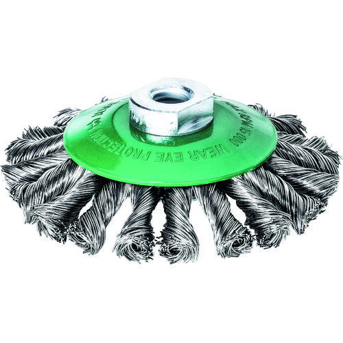 LESSMANN 左右逆ノットべベルブラシ Φ115 ステンレス線 線径0.5 (1個) 品番：47285WJP