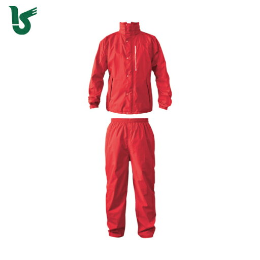 カジメイク 雨具 合羽 カッパ ブリザテックレインスーツ レッド L (1着) 品番:7740-44-L カジメイク 雨具 合羽 カッパ ブリザテックレインスーツ レッド L (1着) 品番:7740-44-L