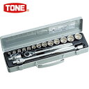 TONE トネ ソケットレンチセット 差込角12.7mm 17点セット 12角(8mm〜) (1S) 品番:750M