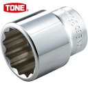 TONE(トネ) ソケット(12角) 対辺寸法21mm 全長50mm (1個) 品番：6D-21