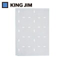 キングジム KING JIM 名刺ホルダー台紙 A4タテ型 20ポケット 2穴 10枚入り (1冊) 品番:89D