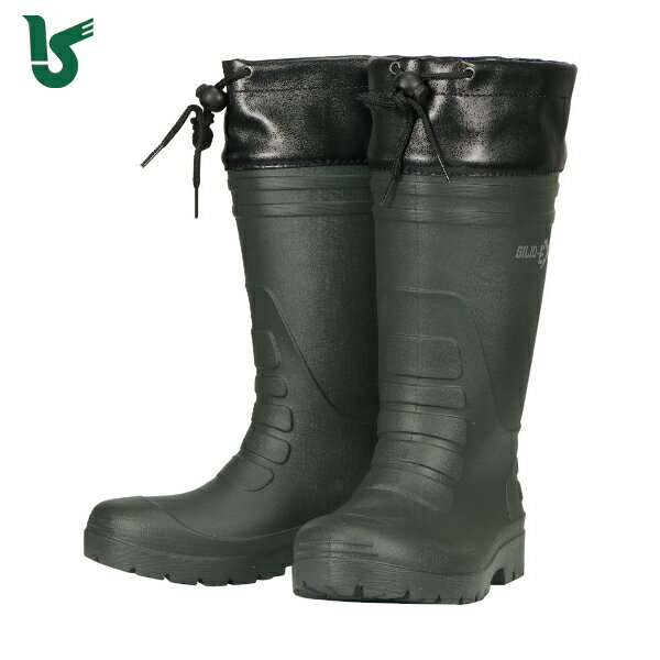 カジメイク 長靴 先芯なし エアーラバーブーツM Dグリーン M 24.5〜25.0cm (1足) 品番：6433-57-M