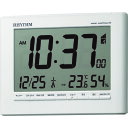 RHYTHM(リズム) リズム 電波 目覚まし時計 温湿度計付き 壁掛け可能 白 (1個) 品番：8RZ203SR03