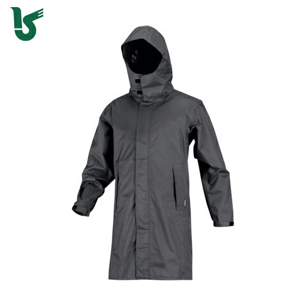 カジメイク 雨具 合羽 カッパ レインスーツ 7590 バッグインコート チャコール L (1着) 品番:7590-74-L