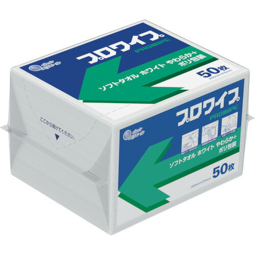 エリエール プロワイプ ソフトタオルホワイトやわらか+ ポリ包装 (1Cs) 品番：823354