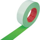 スリオン 工業用 プロ用両面テープ 布両面テープ カーペット固定用 1面グリーン/2面ホワイト 40mm×25m 厚さ0.26mm (1巻) 品番：531005-00-40X25