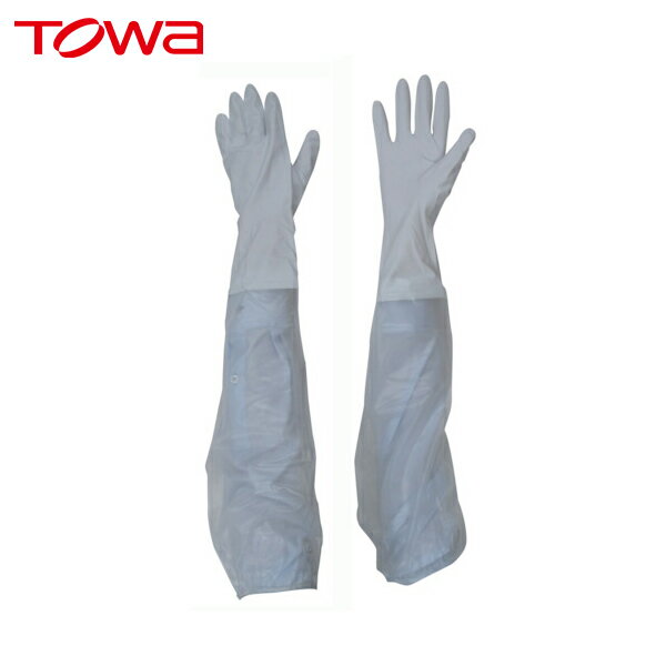 東和 トワロン 作業手袋 腕カバー付手袋 ビニスター腕カバー付うす手 L (1双) 品番：767-L
