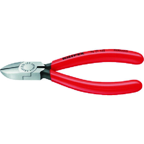 KNIPEX クニペックス エレクトロニクスニッパー プラスチックハンドル 125mm (1丁) 品番:7601-125