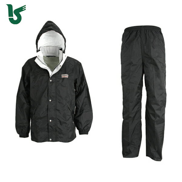 カジメイク 雨具 合羽 カッパ エントラントレインスーツ2 ブラック M (1着) 品番:7250-91-M