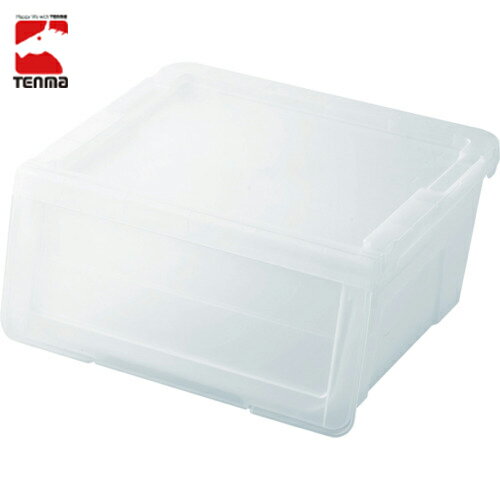 天馬 TENMA フラップ 前フタ式収納ケース 衣装ケースPRXカバコ S クリア 450×400×220 (1個) 品番：811000870
