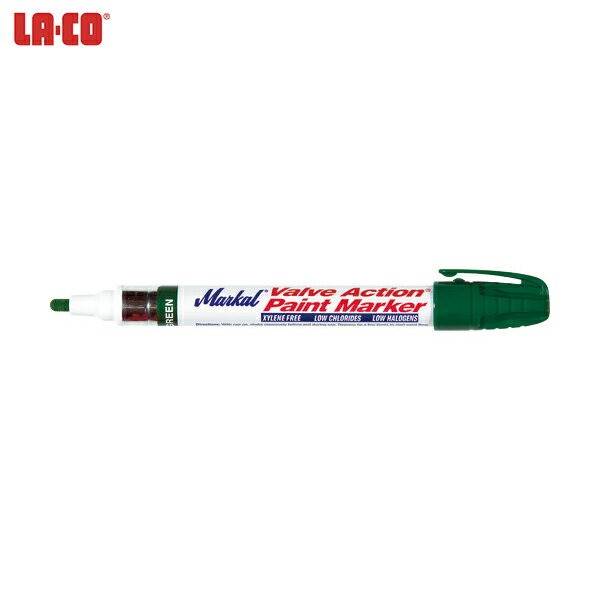 LACO Markal 工業用マーカー 「VALVE ACTION」 緑 (1本) 品番：96826