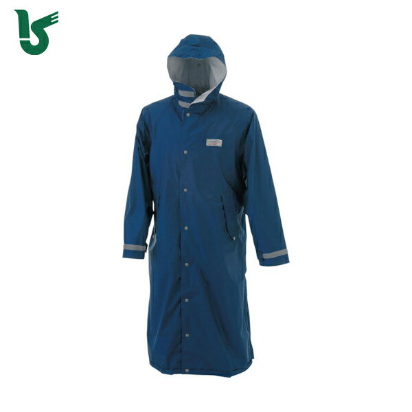 カジメイク 雨具 合羽 カッパ レインスーツ エントラントレインコート ネイビー L (1着) 品番:7260-55-L