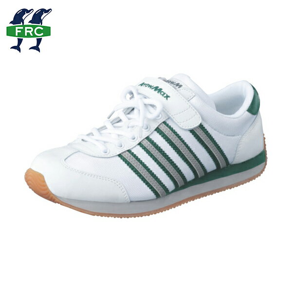 福山ゴム工業 樹脂先芯 安全作業靴 アローマックス51ホワイト/グリン27.0cm (1足) 品番：AM51WG-27.0