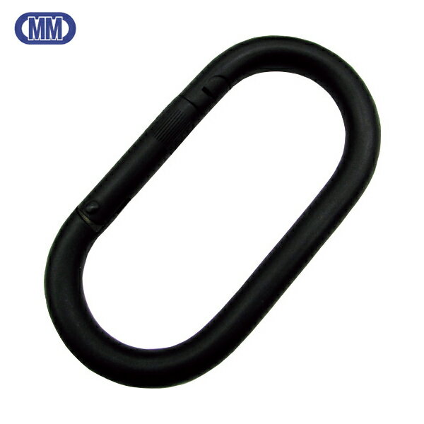 水本 ステンレス カラビナ（環なし） 黒色塗装 線径10mm 長さ90mm (1個) 品番：B-2849