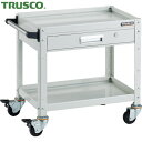 トラスコ TRUSCO ツールワゴン バーディワゴン 600X400 引出付 ホワイト (1台) 品番:BDW-662V-W