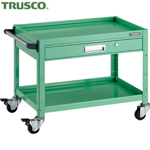 トラスコ TRUSCO ツールワゴン バーディワゴン 750X500 引出付 ヤンググリーン (1台) 品番：BDW-672V-YG