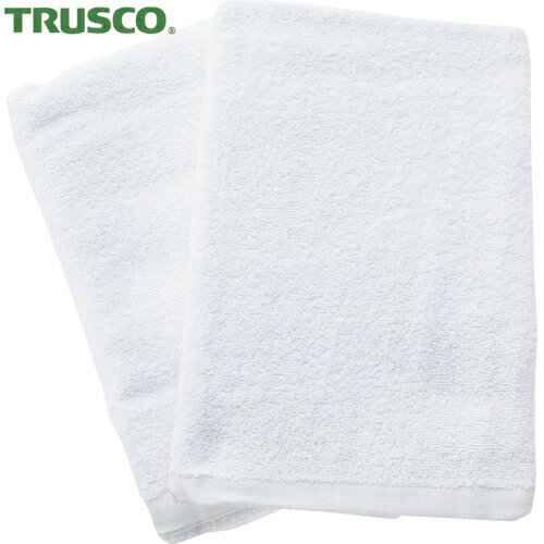 TRUSCO(トラスコ) バスタオル 白 60X120cm 2枚入 (1S) 品番：BTW700