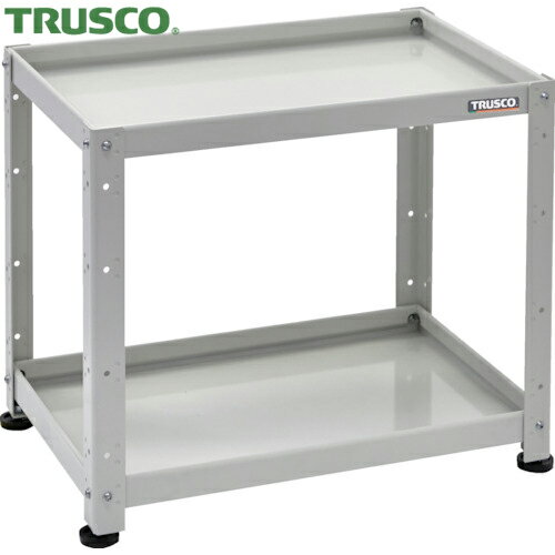 トラスコ TRUSCO 小型ボルト式棚 バーディワゴンラック型 600X400 2段 ホワイト (1台) 品番：BDW-R662-W