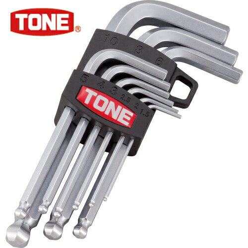 TONE トネ マスターツールボールポイントL形レンチセット (1S) 品番：BS900 ボールポイント六角棒レン..
