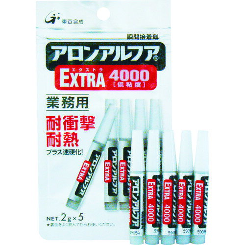 アロン アロンアルファ EXTRA 4000 2g(5本入) (1袋) 品番：AA-4000-02AL5