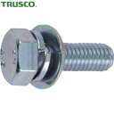 トラスコ TRUSCO 座金組込六角ボルト トリーマ 三価白 サイズM12×20 3本入 (1Pk) 品番:B716-1220