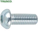 トラスコ TRUSCO キャップスクリュー 六角穴付ボタンボルト 三価白 全ネジ M4×6 25本入 (1Pk) 品番:B774-0406
