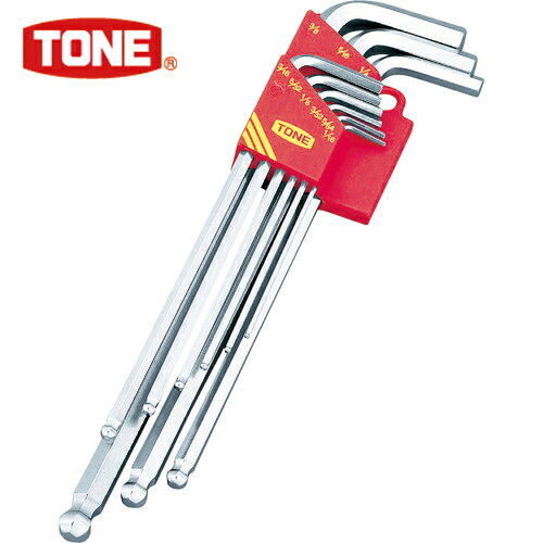 TONE トネ マスターツールロングボールポイントL形レンチセット 吋目 9pcs (1S) 品番：BLB900 ボールポ..