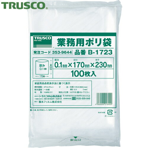 ȥ饹 TRUSCO ݥ 230X170Xt0.1 Ʃ 100 (1) ֡B-1723