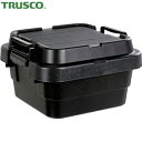トラスコ TRUSCO 道具箱 トランクカーゴ フラット天板仕様 浅型 20L 黒 (1台) 品番:BLKCFL-30