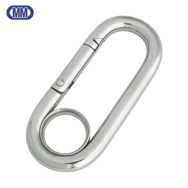 水本 ステンレス プチカラビナ（リング付） 線径10mm 長さ90mm (1個) 品番：B-163