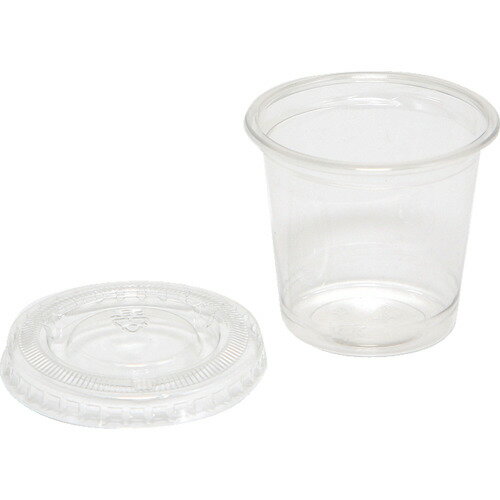 HEIKO ヘイコーポリ 透明カップ A-PET 1オンス 蓋セット 50セット入り (1S) 品番：004525000