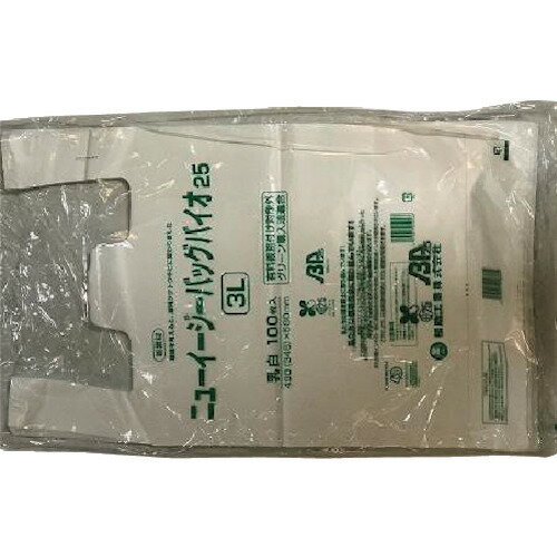 福助工業 レジ袋 ニューイージーバッグバイオ25 3L (1袋) 品番:0364266