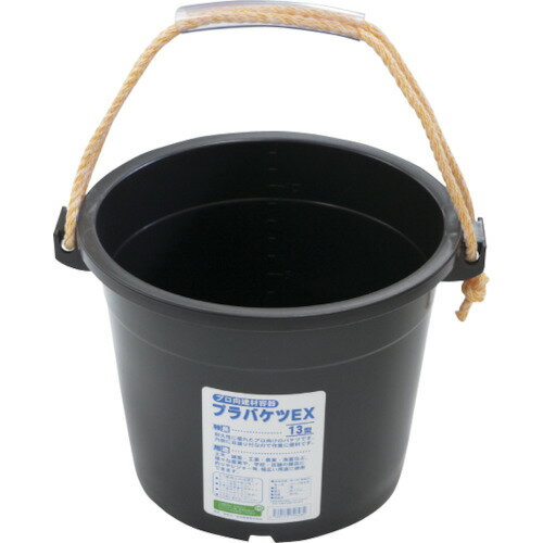 安全興業 プラバケツ13型 EX黒 (1個) 品番：BAKE-EX-B