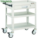 トラスコ TRUSCO ツールワゴン バーディワゴン 750X500 引出付 ウレタン車輪 ホワイト (1台) 品番:BDW-773VU-W