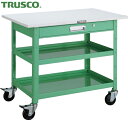 トラスコ TRUSCO ツールワゴン バーディワゴン 600X400 引出 天板付 ヤンググリーン (1台) 品番:BDW-762TV-YG