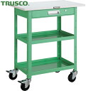 トラスコ TRUSCO ツールワゴン バーディワゴン 600X400 引出 天板付 ヤンググリーン (1台) 品番:BDW-962TV-YG