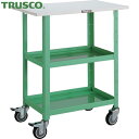 トラスコ TRUSCO ツールワゴン バーディワゴン 600X400 天板付 ウレタン車輪 ヤンググリーン (1台) 品番:BDW-962TU-YG