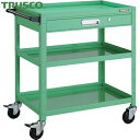 トラスコ TRUSCO ツールワゴン バーディワゴン 600X400 引出付 ヤンググリーン (1台) 品番:BDW-763V-YG