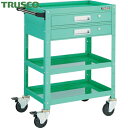 トラスコ TRUSCO ツールワゴン バーディワゴン 750X500 引出付 ヤンググリーン (1台) 品番:BDW-973V2-YG